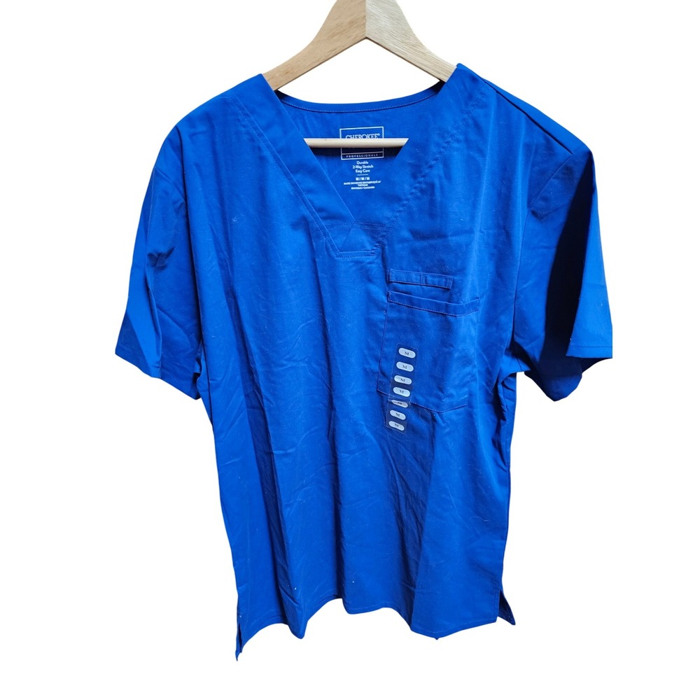 Cherokee Authentic Workwear Scrub‎ Top Durable 2 Way Stretch Easy Care